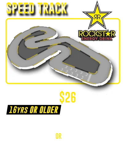 A graphic showing the cost of racing on the Rockstar Speed Track