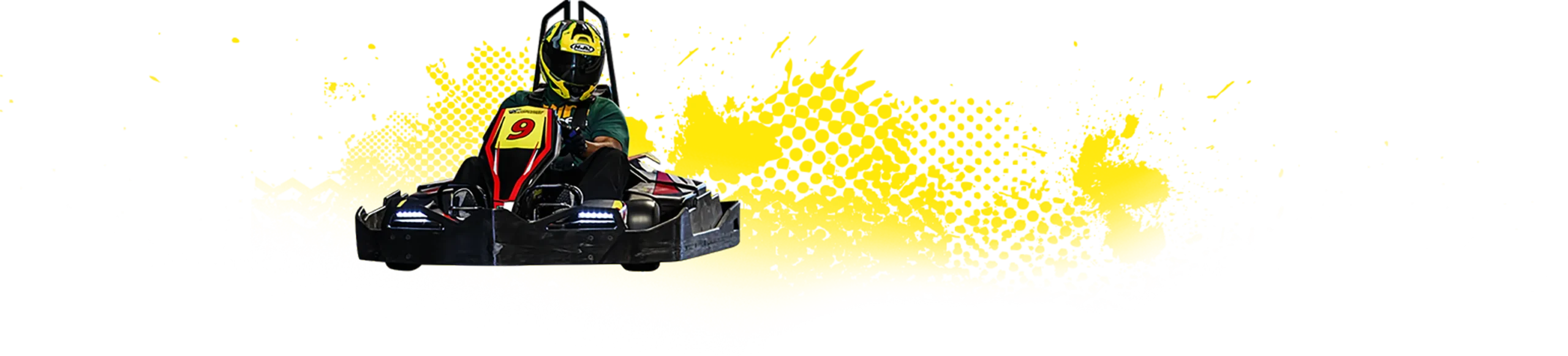 Graphic designed lone gokart racer