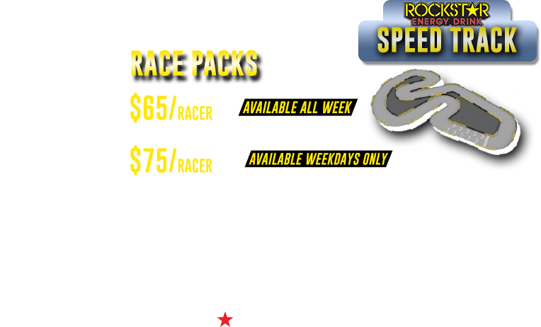 Race Pack prices for the speed track